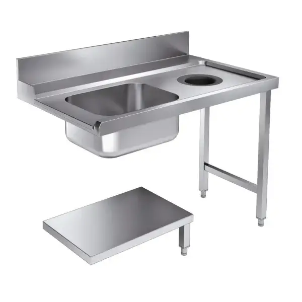 Gecertificeerd Aanvoertafel bodemschap met afvalgat 1200 rechts tbv 7280.0045-0046