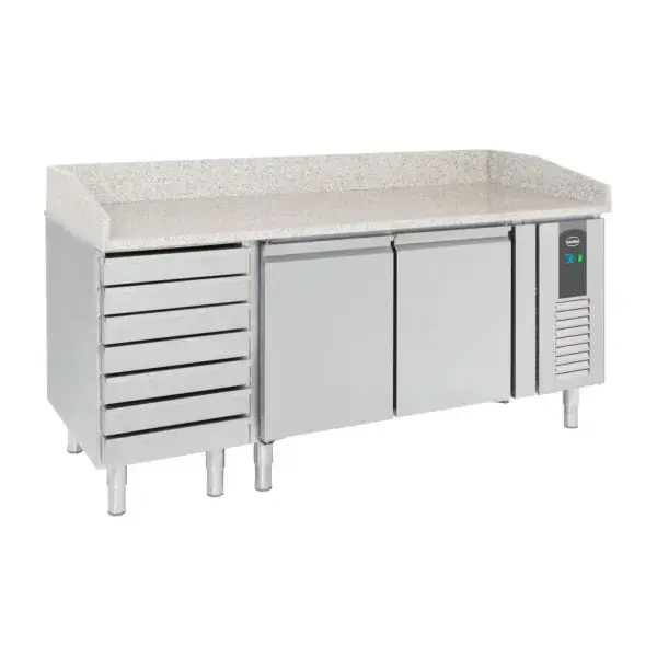 Snelle Levering Pizzawerkbank 2 drs 7 laden