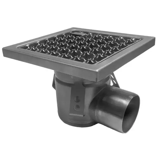 Roestvrij stalen vloerafvoergoot 300x300, zijdelingse uitgang Goedkoop