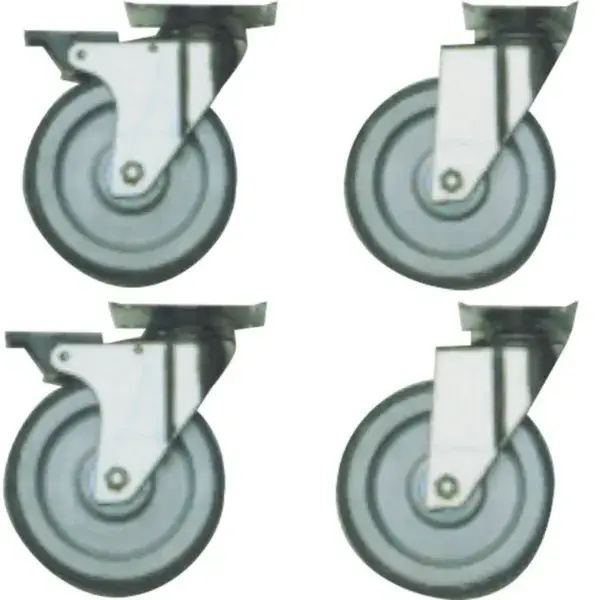 Betrouwbaar Diamond Set 4 wielen, 2 met rem voor modulair self-service 700