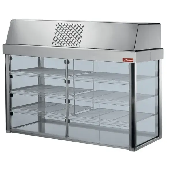 Gekoelde vitrine met bodem, top model (x element 4 gn 1/1) Alleen Vandaag