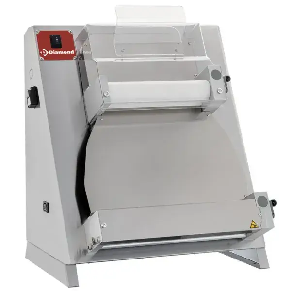 Lage Kosten Pizzaroller ø 420 mm, 2 rollen "linear", in r.v.s.