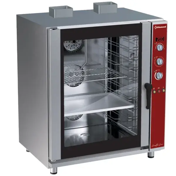 Convectie oven op gas, 10x en(gn) automatische bevochtiger Korting