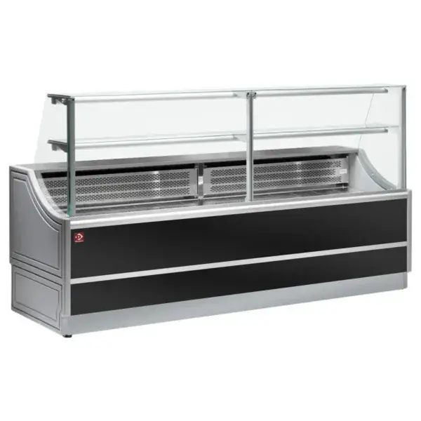Shop Nu Gekoelde uitstaltoonbank - neutrale versie rechte ruiten 90°, zonder reserve