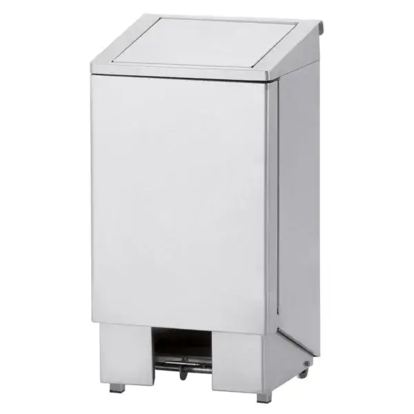 Inox vuilbak, met pedaal, deksel met gasveer, 60 liter Express Levering