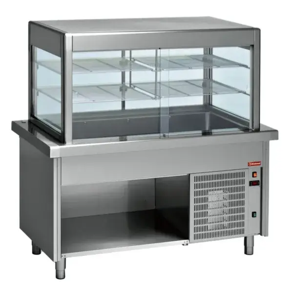 Hete Deal Top element + gekoelde vitrine op openkast 6x gn 1/1