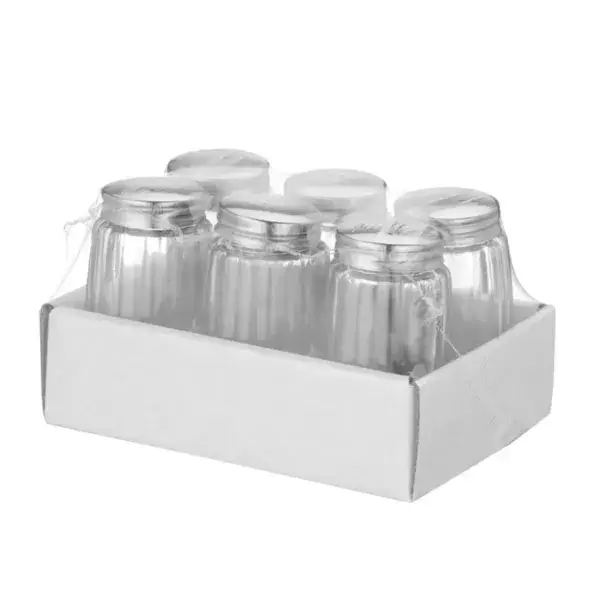 Snelle Levering HENDI Peperstrooier glas met RVS deksel ⌀40x70mm voor tafel en keuken