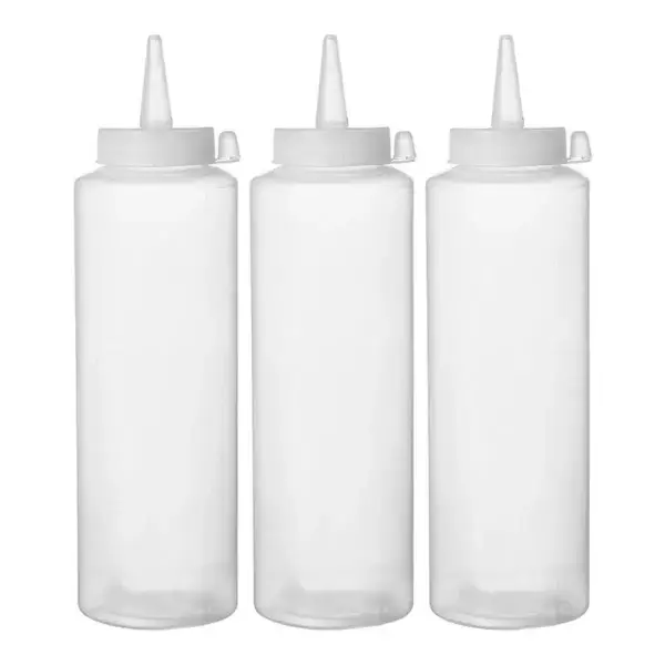 Finale Uitverkoop Hendi dispenser flacon set 3x 0,35L transparant polyethyleen ⌀55x205mm geschikt voor spoelmachine