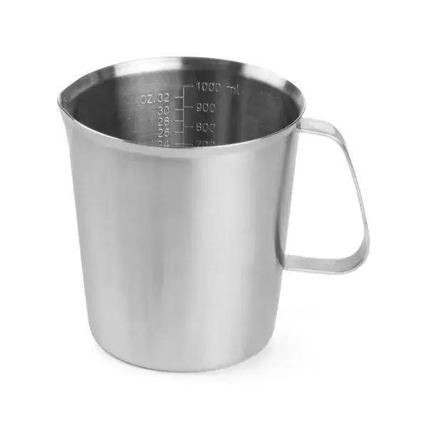 Snelle Levering Hendi maatbeker roestvast staal 1L ⌀120mm voor professionele keuken