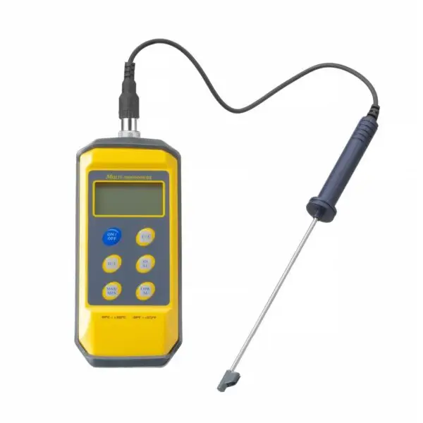 Gecertificeerd Hendi thermometer met stiftsonde 195x85x45mm temperatuurbereik -50°C tot 300°C