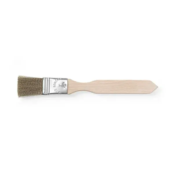 Hendi boter- en vetborstel plat 200x25mm messingharen hout handvat Speciale Aanbieding