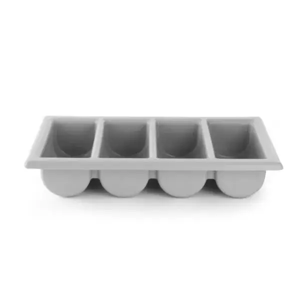 Hendi bestekbak kunststof lichtgrijs 530x325x100mm 4-vaks GN 1/1 Direct Beschikbaar