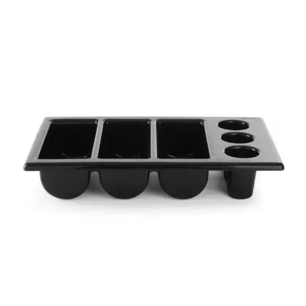 Hendi bestekbak 6-vaks zwart 530x325x105mm GN 1/1 Hoge Kwaliteit