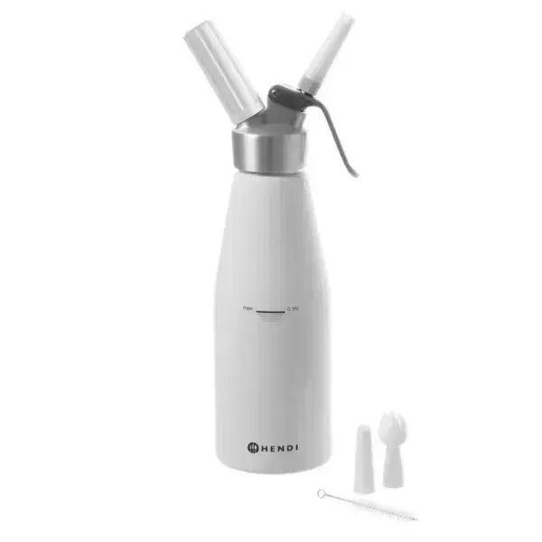 Laatste Kans Hendi Slagroomapparaat Kitchen Line 0,95L aluminium wit Ø95x320mm