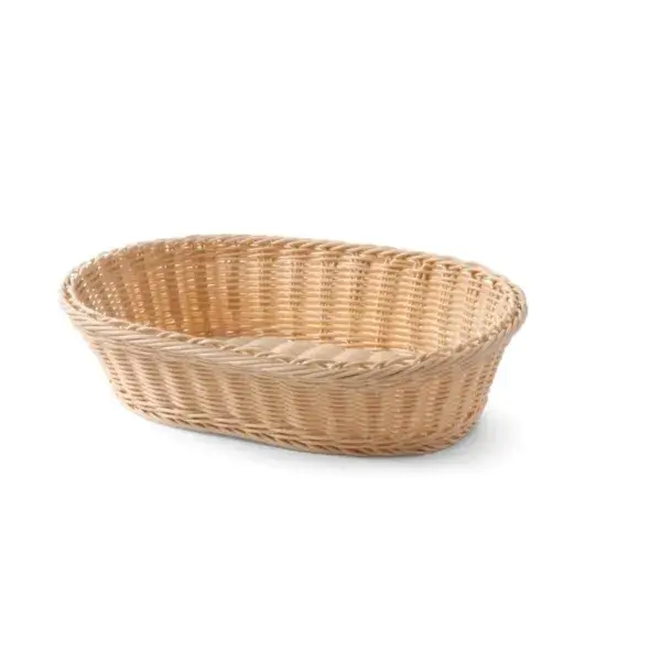 Koop Online Hendi Broodmandje ovaal 380x270x90mm Polypropyleen RVS draadframe vaatwasbestendig