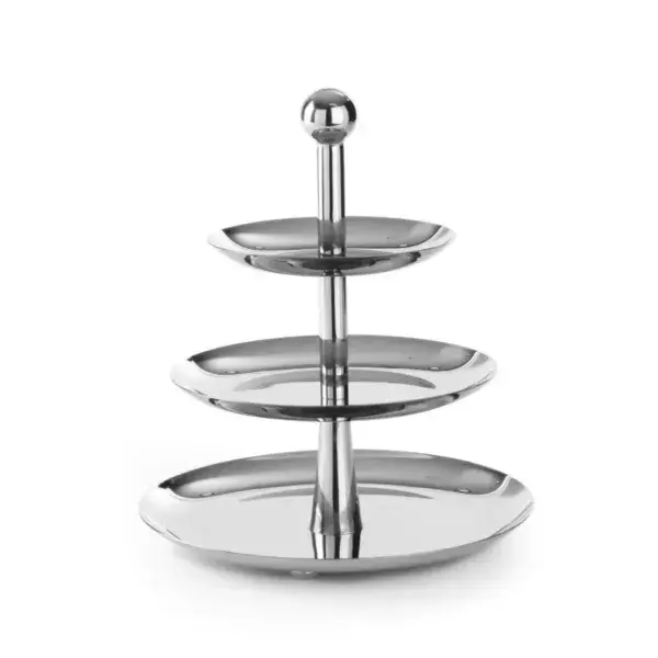 Hendi etagère met 3 plateaus ø166/220/268 mm metalen buffetpresentatie Direct Beschikbaar