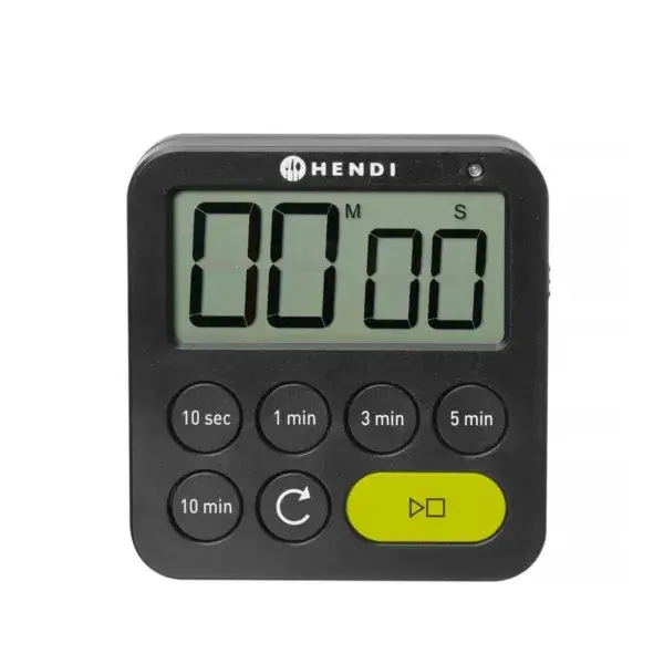 Bestseller Hendi timer zwart 82x20x88 mm met 3 alarmstanden en magneet
