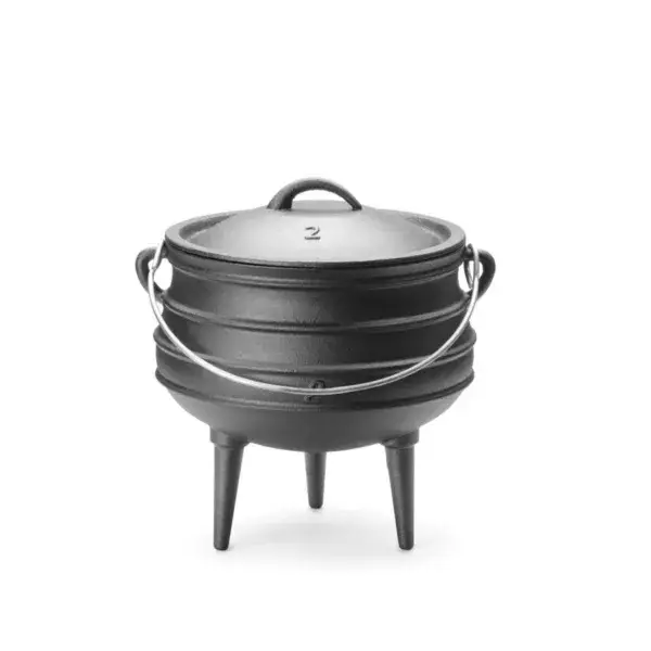 Koop Vandaag Hendi gietijzeren pan Ø245mm zwart met 3 poten voor stoofschotels en soepen