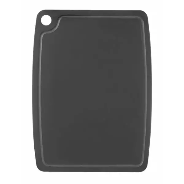 Lage Prijs Hendi houtvezel snijplank zwart 300x235x6 mm met omtrekgroef en anti-slip voeten