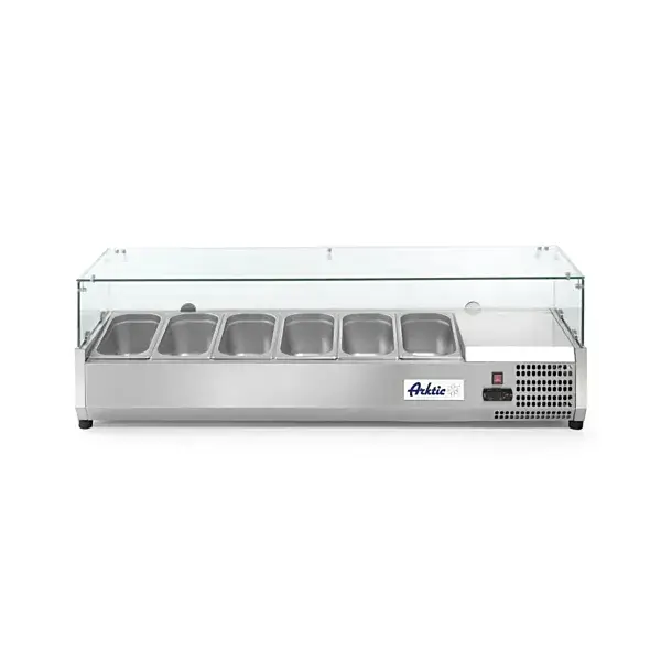 Hendi Opzetkoelvitrine Arktic GN 1/3 6x GN 1/3 1405x420x456mm 230V/180W Exclusieve Aanbieding