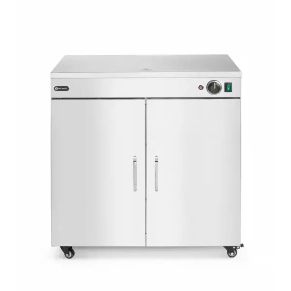 Hendi bordenwarmer dubbel 230V 800W 735x589x766mm rvs geschikt voor ø24cm borden Flitsaanbieding