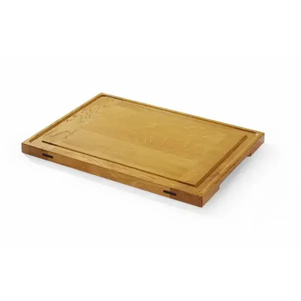 Gratis Retour Hendi Eiken serveerplank 370x270x20mm met handgrepen voor steaks en burgers