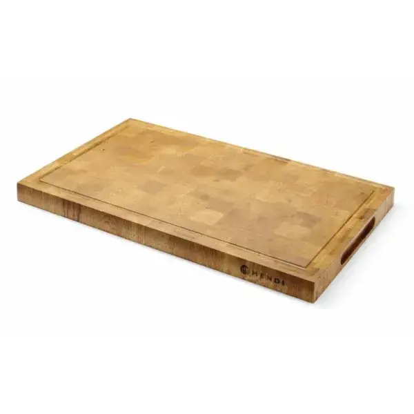 Superprijs Hendi eikenhouten serveerplank eindnerf 530x325x35mm dubbelzijdig