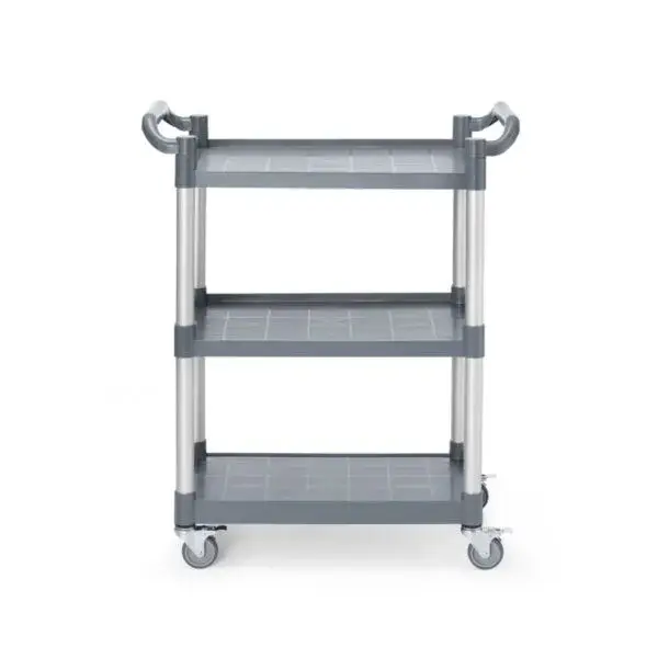 Serveerwagen van polypropyleen - 3 planken, klein , amerbox, 800x420x(h)945mm Gecertificeerd