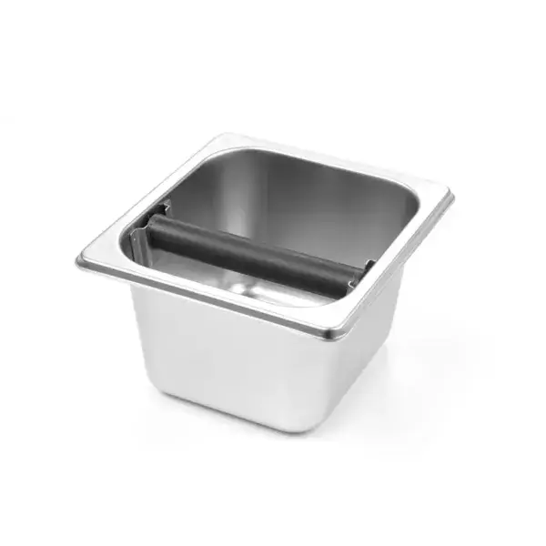 Koop Vandaag Hendi Afklopbak GN 1/6 176x162x100mm RVS met siliconen klopstang