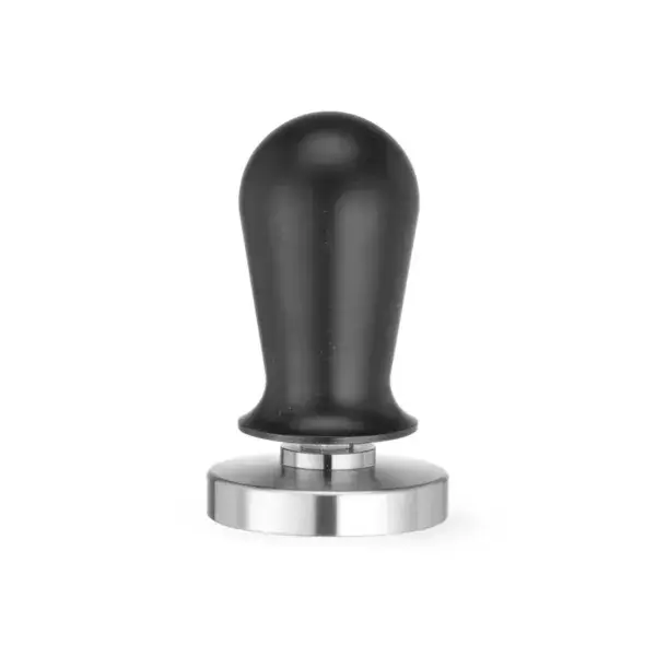 Hendi Koffie tamper met veer ø58x100mm RVS zwart aluminium handvat Actieprijs