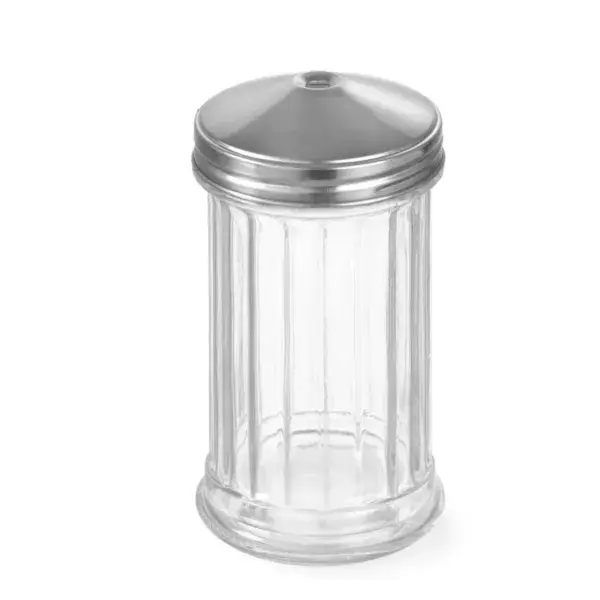 Korting Hendi suikerstrooier glas met 0,355L inhoud en RVS 18/0 deksel Ø75x147mm set van 6