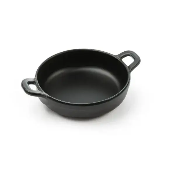 Merkproduct Hendi mini ronde pan Little Chef 150x115x37 mm zwart melamine vaatwasserbestendig