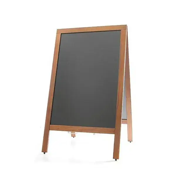 Hete Deal Hendi krijtstoepbord 700x600x1200mm zwart met houten lijst
