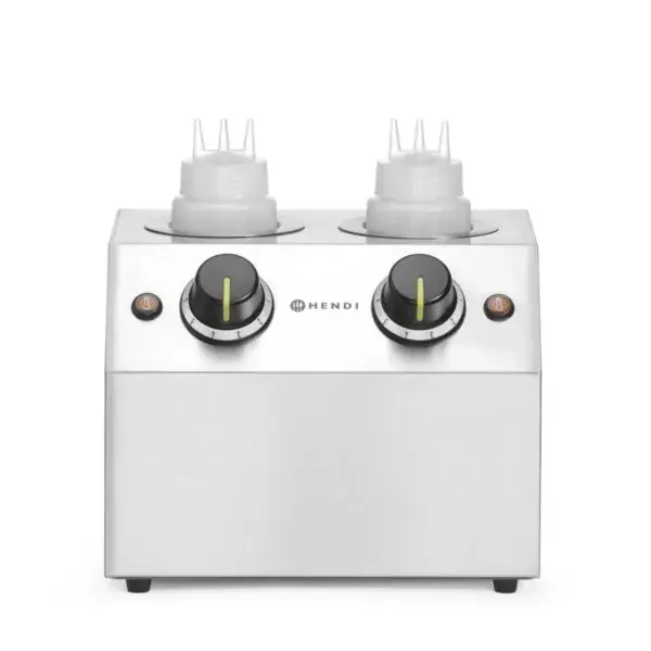 Premium Hendi sauswarmer dubbel 1,3L 220-240V 400W kunststof en rvs voor warme sauzen