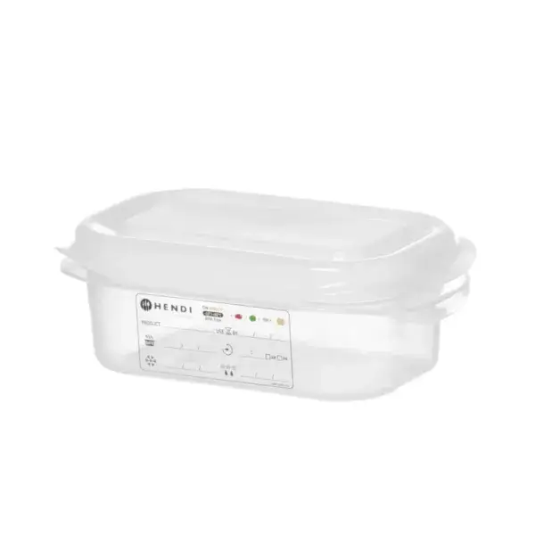 Korting Gn 1/9 container, polypropyleen, hendi, gn 1/9, 0,6l, transparant, 176x108x(h)65mm, rechthoekig