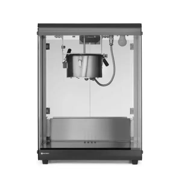 Hendi Popcornmachine 80L 220-240V 1155W Zwart koolstofstaal en gehard glas Rechtstreeks Van De Fabrikant