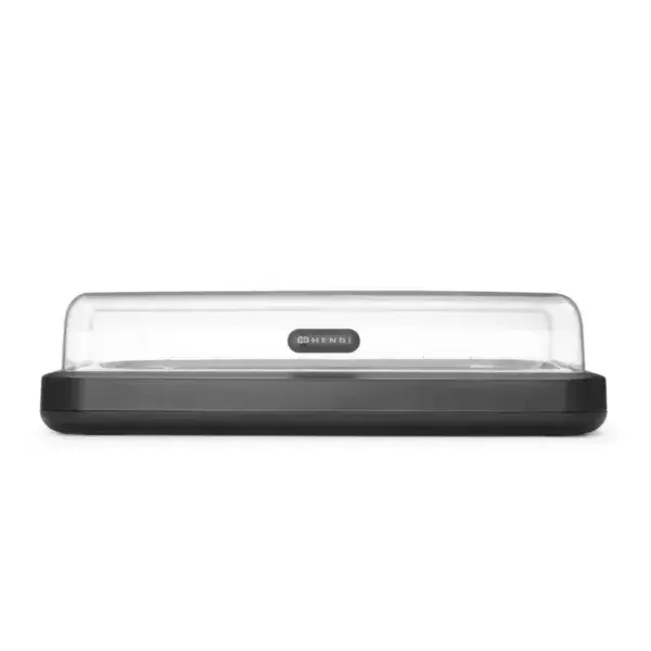 Koeldisplay uniq, hendi, designed by robert bronwasser, gn 1/1, zwart, 593x389x(h)147mm, rechthoekig Express Levering