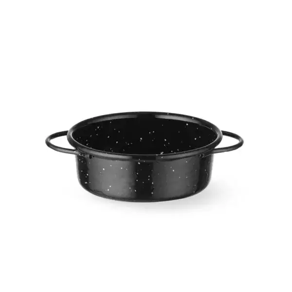 Betrouwbaar Hendi braadpan Fuente geëmailleerd zwart Ø100x40mm geschikt voor gas, keramisch en elektrisch