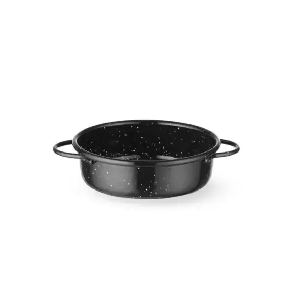 Hendi geëmailleerde braadpan Fuente zwart ⌀120mm carbonstaal Direct Verzonden