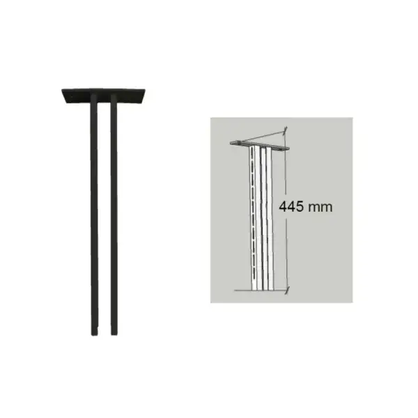 Plafondsteun - l 445mm - h 2100-2400mm - profiel 80x30mm Exclusieve Aanbieding
