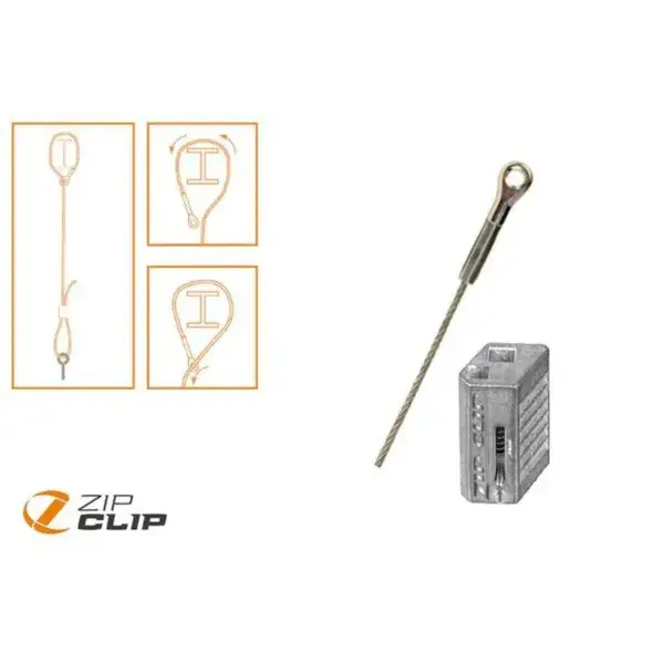 Koopje Zip-lock ophangsysteem met oog - 7mtr - belasting 50kg - 10pce/pck