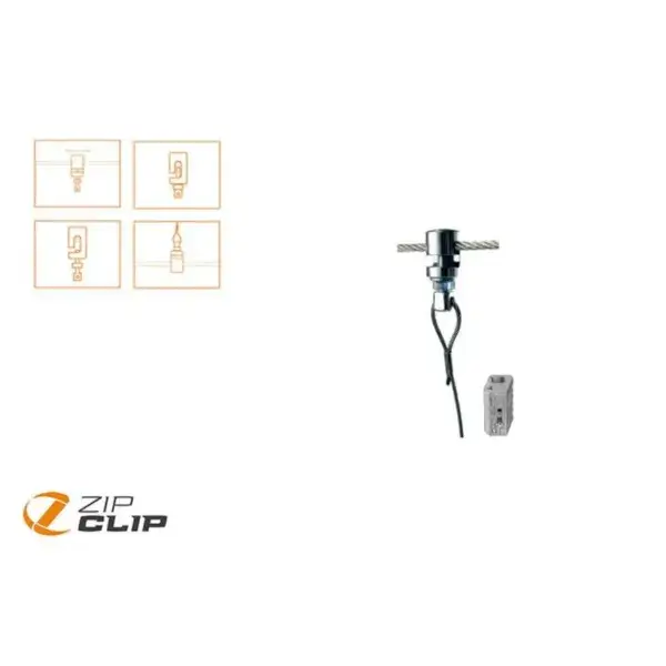 Snelle Levering Zip-grip verticaal ophangsysteem - 10mtr - belasting 15kg - 10pce/pck