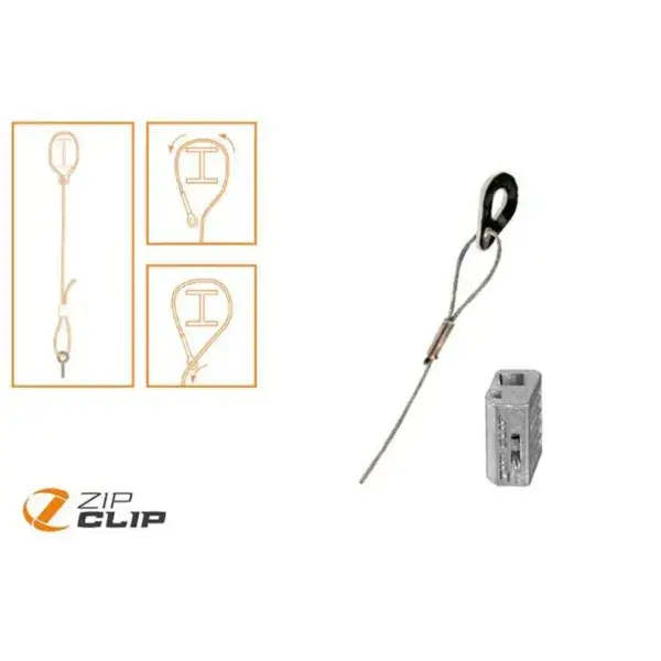 Goedkoop Zip-lock ophangsysteem met oog - 7mtr - belasting 15kg - 10pce/pck