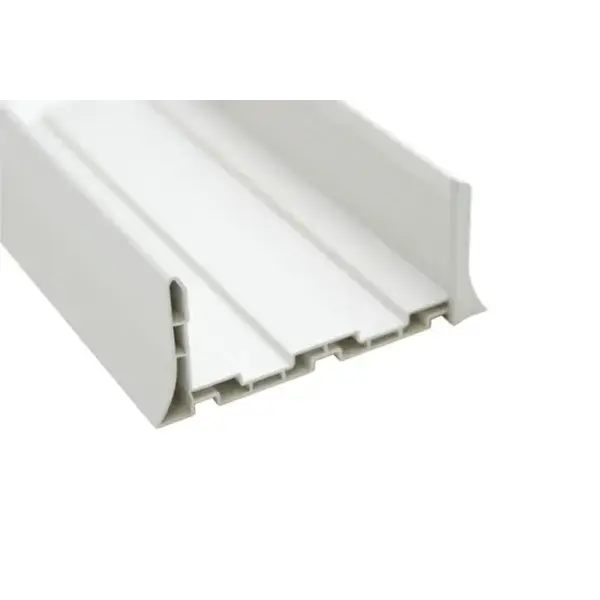 Plintvormig u-profiel -100mm - pvc - 3mtr/lng Superprijs
