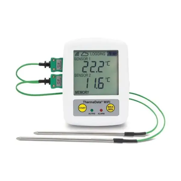 Koop Vandaag Thermadata wifi temperatuur logger - met 2 aansluitingen voor thermokoppel