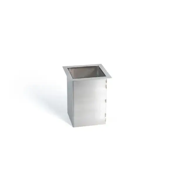 Direct Verzonden Rvs afvalkoker vierkant - 110x110mm - met flens 15mm
