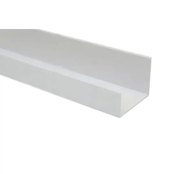 Recht pvc u-profiel - asymmetr. - 100mm - 4mtr/lng Gereduceerde Prijs