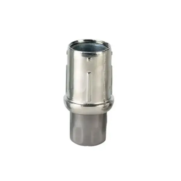 Inbuisvoet voor buis �40mm - zamac vernikkeld met rvs draaistuk Dagaanbieding
