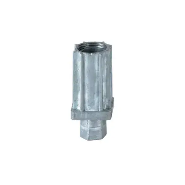 Inbuisvoet 30x30mm - zamac naturel Superprijs