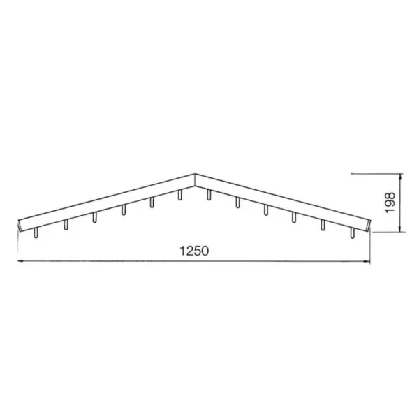 Betaalbaar Aluminium vleesbaar geplooid boven - 1250mm